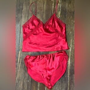 EUC VS Cami Short Set XL Red